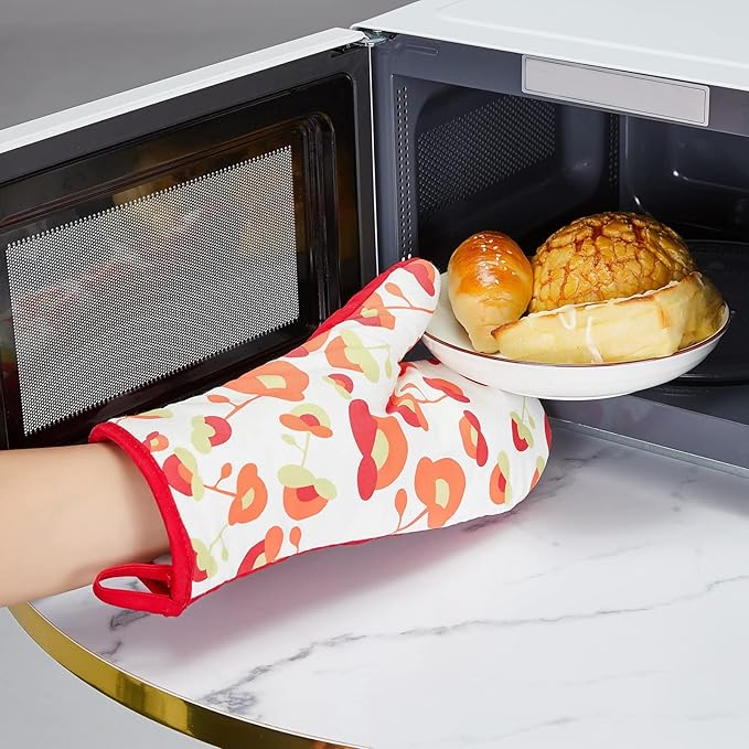 Oven Mitts and Potholders Dish Towles Set 100% Cotton