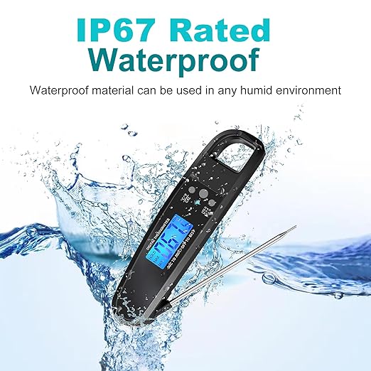 Meat Thermometer Digital, IP67 Waterproof Cooking Thermometer
