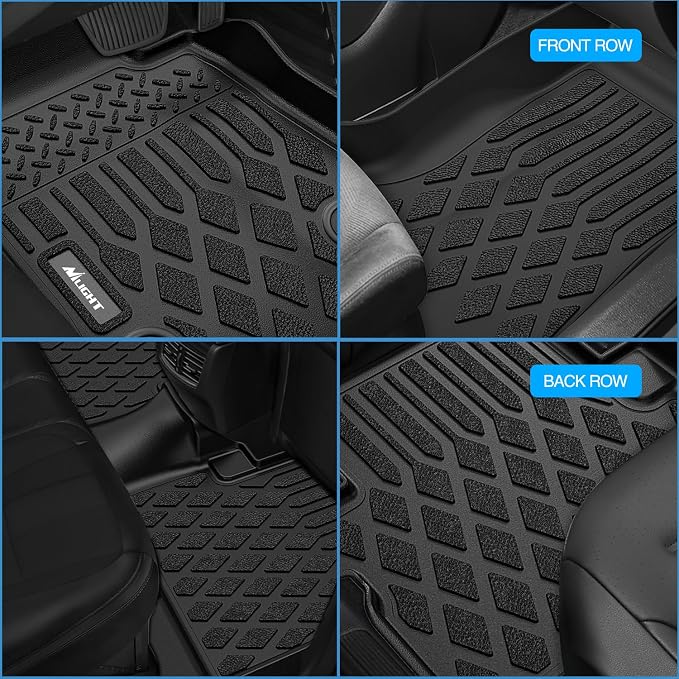 Nilight TPE Floor Mats for Dodge Ram Promaster 1500 2500 3500 2018 2019 2020 2021 2022 2023 2024 2025 All Weather Custom Fit Heavy Duty Floor Liners
