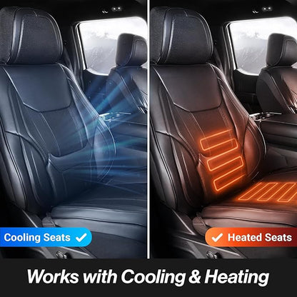 Coverland Custom Fit Car Seat Covers for SUV Compatible with [RAV4,Corolla Cross, CR‑V, Forester, CX‑9, C‑HR, Venza] Premium Waterproof Non-Slip Interior Seat Protector [Front Black - Size Chart A24]