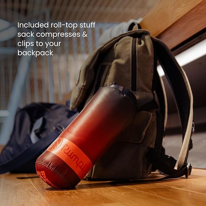 Rumpl Travel Puffy Blanket, Ultra-Packable Travel-Size Warmth and Comfort, Deepfoam Fade