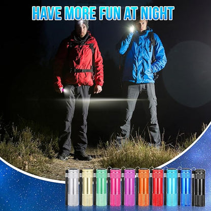 VIHOSE 120 Pcs Mini Flashlights Bulk, Bright Flashlights Set, Aluminum LED Handheld Torches for Party Favors Night Reading Camping Emergency Items Gifts Homeless, Batteries Not Included