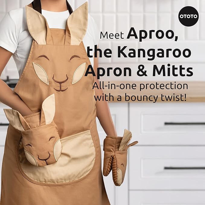 OTOTO Aproo Kitchen Set – Oven Mitts and Chef Apron