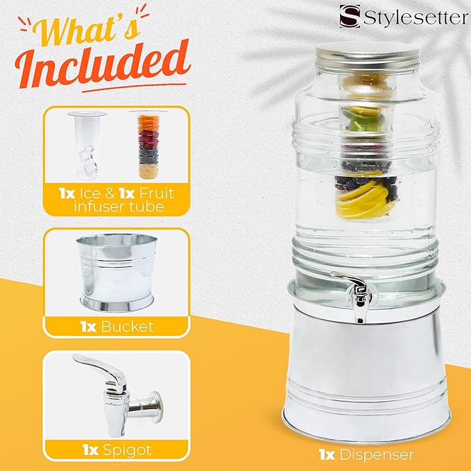 Style Setter Glass Drink Dispenser