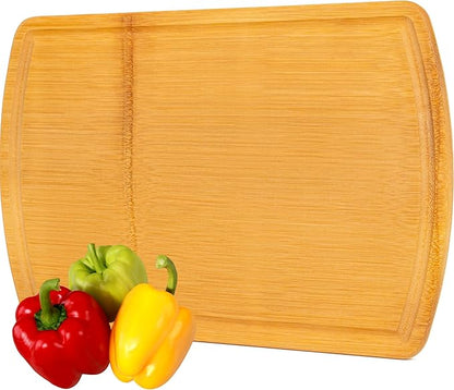 FSC-Certified Extra Large Bamboo Cutting Board Featuring 18 Inch Glue-Free