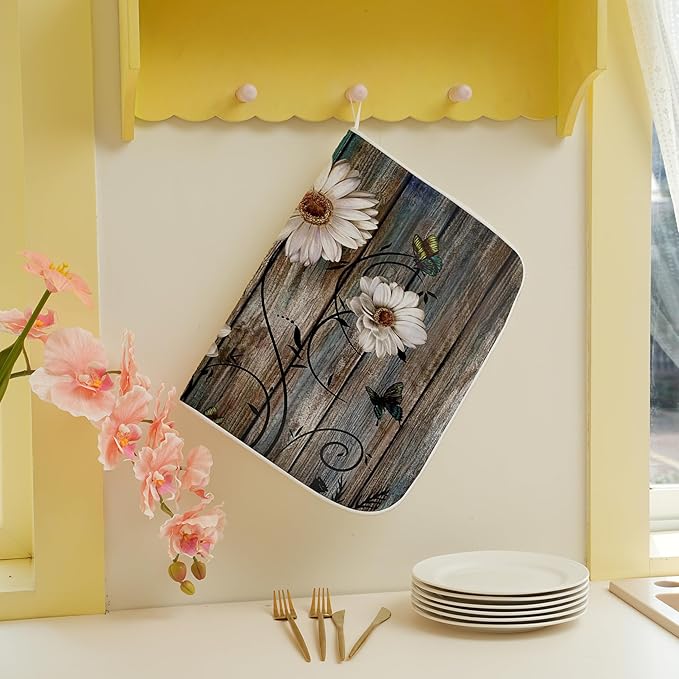 Spring Dish Drying Mat 18x24 Inches