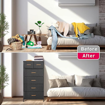 Mifuro Tall Dresser for Bedroom, Vertical Storage Organizer Tower