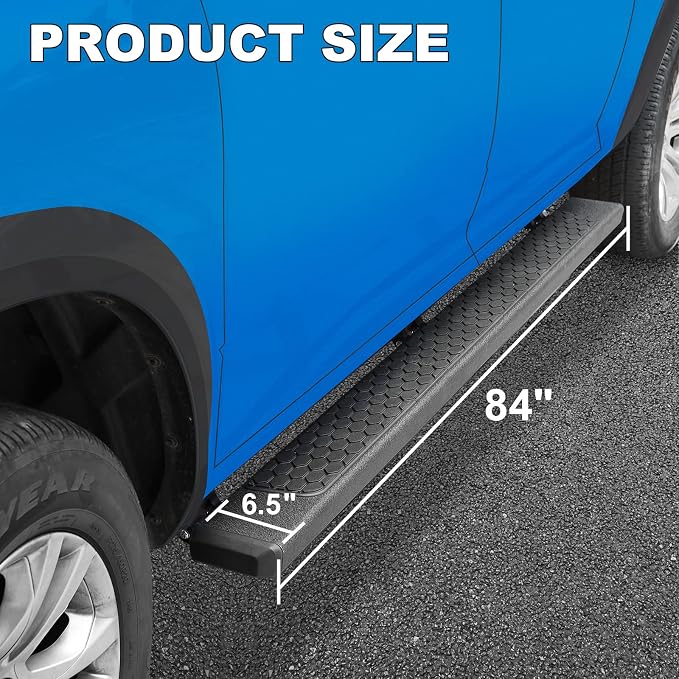 COMNOVA 6.5 inches Running Boards Compatible with 2019-2026 Chevy Silverado/GMC Sierra 1500, 2020-2026 Silverado/Sierra 2500hd 3500hd Crew Cab(Exclude 19 1500 Ld), Silverado Running Boards Step Bar.