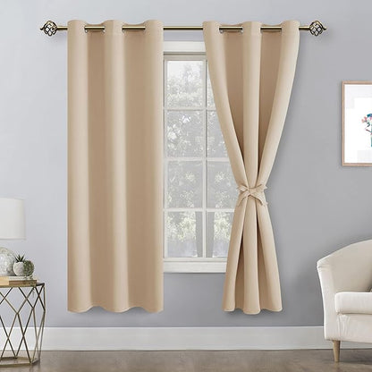 Hiasan Blackout Window Curtain Panels, Thermal Insulated, Light Blocking