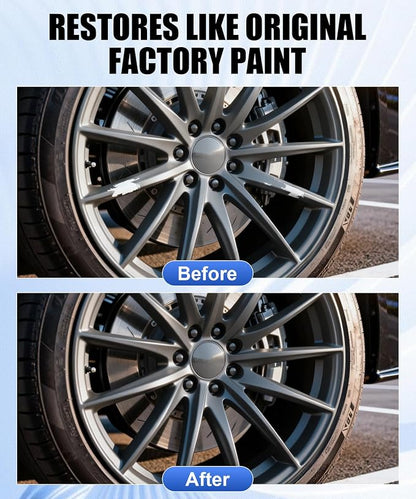 Amiss Gloss Gray Rim Repair Kit, Wheel Paint and Rim Paint Touch Up Pen for Curb Rash, Universal Alloy Wheel Scratch Repair for Scratches and Scuffs, Car Accessories (Gloss Gray)