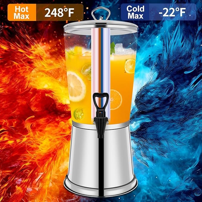 FULIYE Beverage Dispenser with Stand, Drink Dispensers