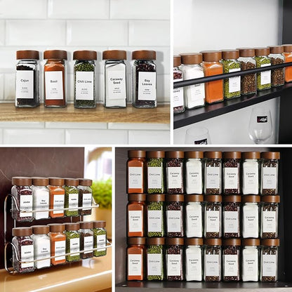 30 Pcs Spice Jars, 4oz Seasoning Containers