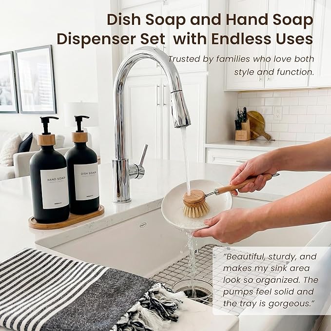 MaisoNovo Glass Dish Soap Dispenser