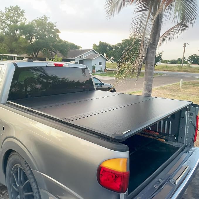 AUTOSAVER88 FRP Hard Tri-fold Truck Bed Tonneau Cover Compatible with Dodge Ram 1500 2002-2026 (Classic & New), Fit for Dodge Ram 2500 3500 2003-2026 6.4ft Bed Without Rambox