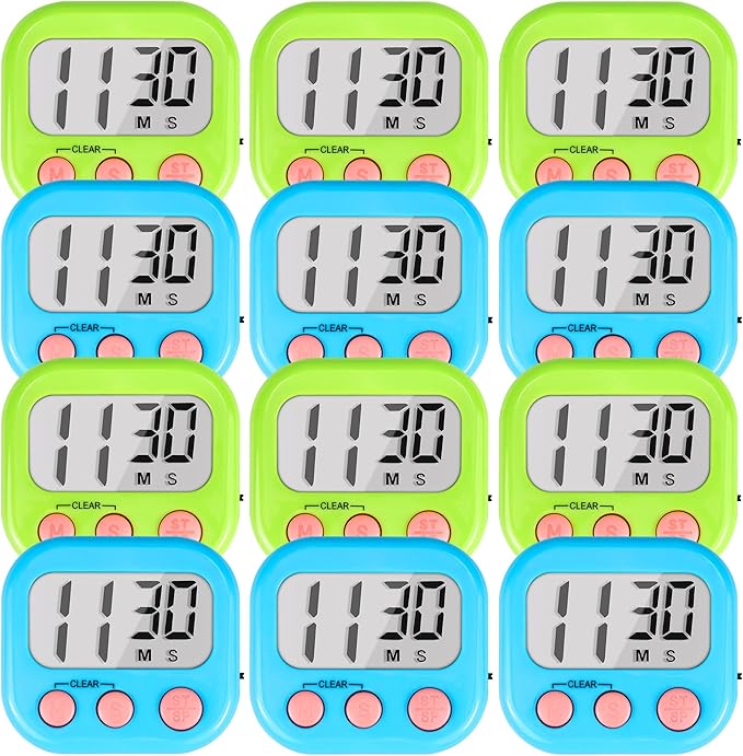 Timer for Kids Teachers Digital Kitchen Timers for Cooking Large Magnetic