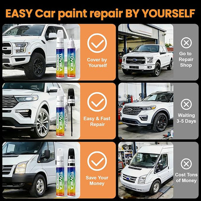 Black/Jet Black(040/9040) Touch Up Paint Compatible with Mercedes-Benz,2-In-1 Car Scratch Remover Pen,Car Paint Scratch Repair Kit for Scratches,Chips & Nicks,2-PCS SET