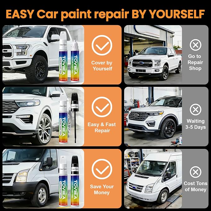 Marina Bay Blue Metallic(C1K) Touch Up Paint Compatible with BMW,2-In-1 Car Scratch Remover Pen,Car Paint Scratch Repair Kit for Scratches,Chips & Nicks,2-PCS SET