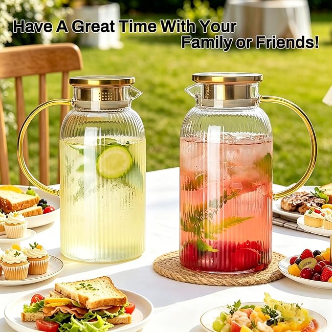 Buaic 2 PACK Glass Pitcher