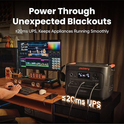 Jackery HomePower 3000 Portable Power Station with 2x 200W Solar Panels, 3600W (Surge 7200W) Output, 3072Wh LFP Battery Solar Generator, Essential Backup for Home Use, Power Outage, RV, Emergencies