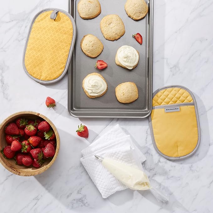 KitchenAid Asteroid Pot Holder 2-Pack Set, Buttercup Yellow