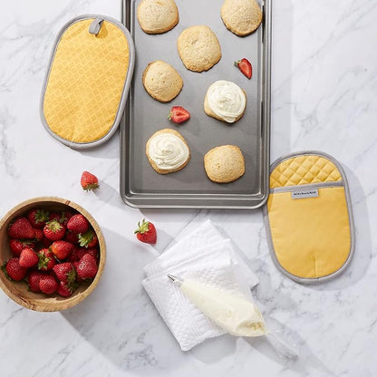 KitchenAid Asteroid Pot Holder 2-Pack Set, Buttercup Yellow