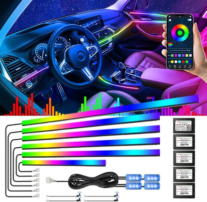 Dreamcolor Acrylic Interior Car Lights, AMKI Car LED Strip Light