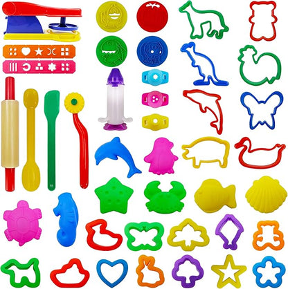 FRIMOONY Plastic Dough Tools, Various Animal Molds, Rolling Pins,