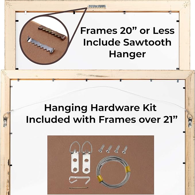 6x19 Shadow Box Frame Black | 1 Inch Deep Solid Wood Shadowbox Display Frame |