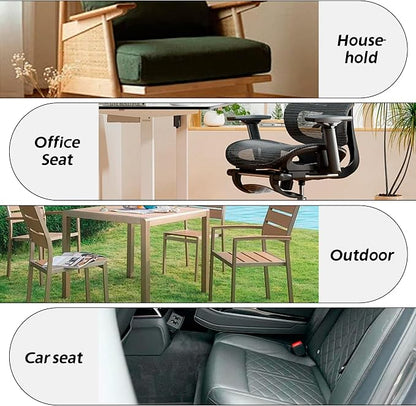 Car Booster Thick Height Adjustable Seat Cushion with Breathable Mesh Cover, Portable Seat Cushion for Driving, Office Chairs Wheelchairs Trucks SUV's and Home Use Black