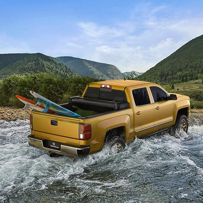 YITAMOTOR Soft Quad Fold Truck Bed Tonneau Cover Fits for Dodge Ram 1500 New Body Style 2019 2020 2021 2022 2023 2024 2025 2026, Fleetside 5.7 ft Bed Without Rambox