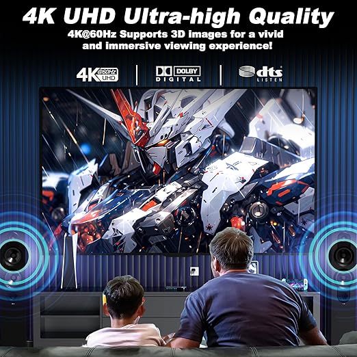 JCHICI 4K HDMI Switch 5x1 with Remote