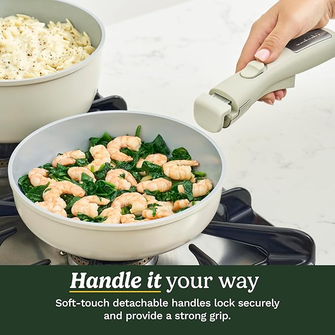Cuisinart 13-Pc ClickSmart Nonstick Detachable Handle Ceramic Cookware