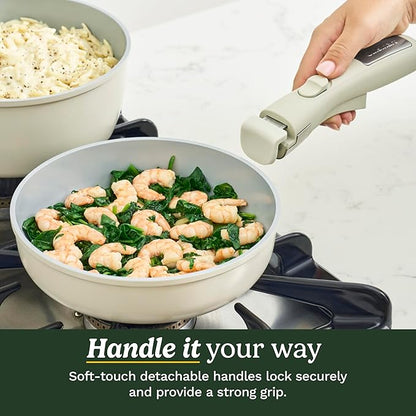 Cuisinart 13-Pc ClickSmart Nonstick Detachable Handle Ceramic Cookware