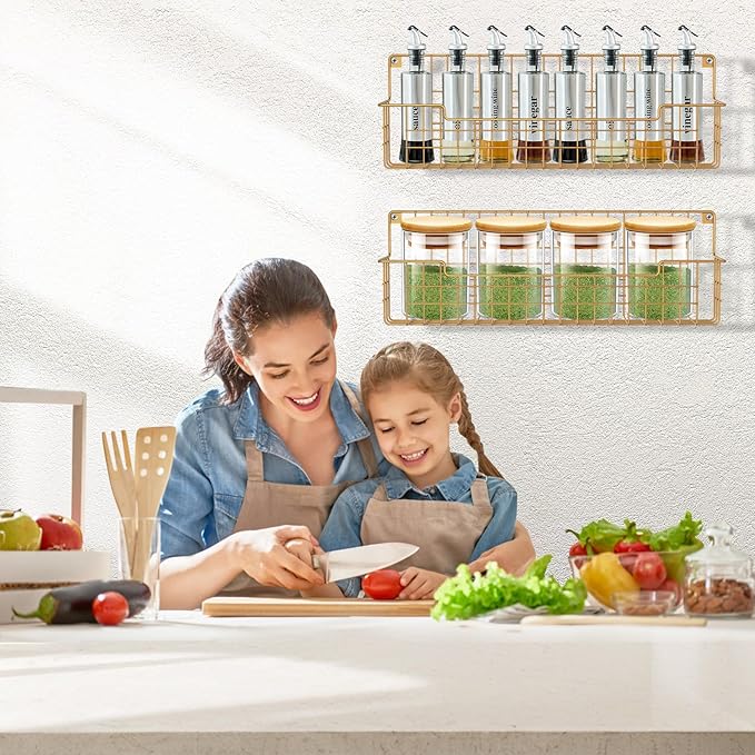 Spice Rack, Metal Spice Holder Shelf