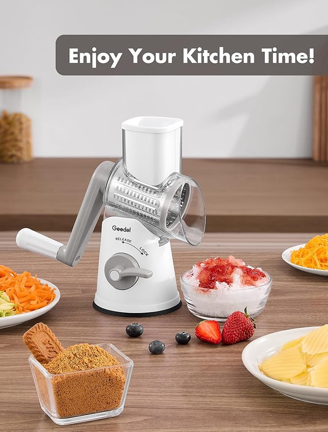 Geedel Rotary Cheese Grater Cheese Shredder
