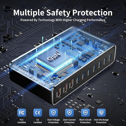 765W 10-Port GaN 3 Desktop Charging Station