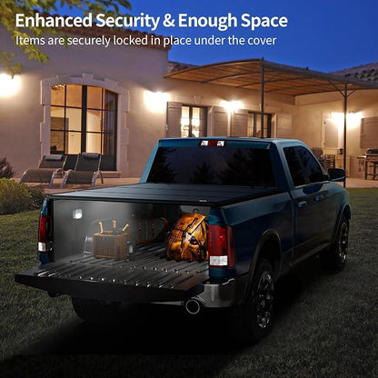 OEDRO FRP Hard Tri-fold Tonneau Cover Fold Truck Bed Covers Compatible with 2015-2026 Ford F150 F-150 with 5.5 Feet Bed