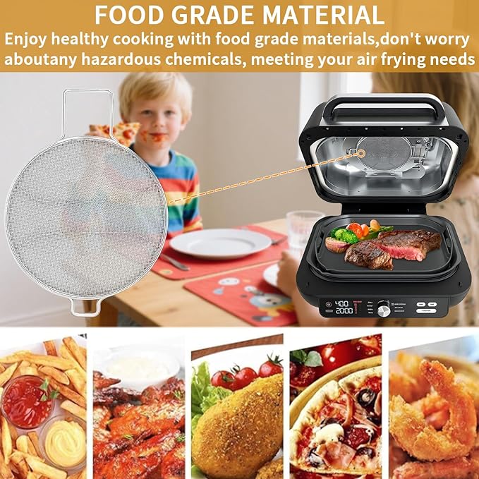 Splatter Shield for Ninja Foodi IG651, Replacement Stainless Steel Splatter