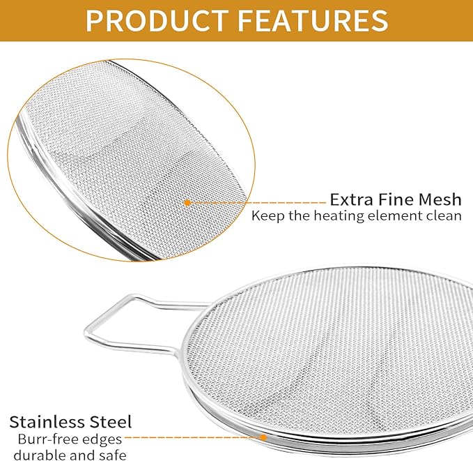 Splatter Shield for Ninja Foodi IG651, Replacement Stainless Steel Splatter