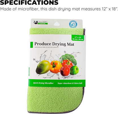 Jacent Microfiber Produce Drying Mat, 12 x 18 inch