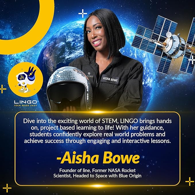 LINGO Earth Observer STEM Coding Kit - Build & Code Your Own Satellite to Monitor Earth's Climate from Space - Science Kits for Ages 13+ Years for Birthdays & Holidays