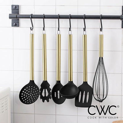 COOK WITH COLOR Silicone Cooking Utensils, Kitchen Utensil Set, Cooking Utensils