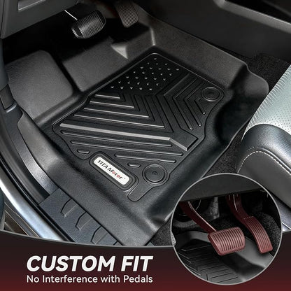 YITAMOTOR Floor Mats & Cargo Liner Fit for Mazda CX-5 2017-2021, TPE All Weather Custom Fit Floor Liners for Mazda CX5, 1st & 2nd Row and Trunk Liner Car Mats Set Accessories, Black