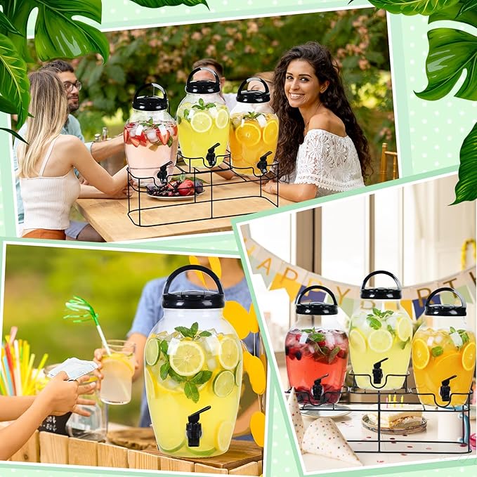 Tanlade 3 Pcs Plastic Drink Dispenser