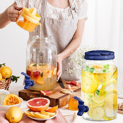 Havawish 2 Pcs 1 Gallon Plastic Beverage Dispenser
