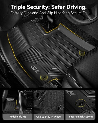 3W Floor Mats & Cargo Liner Fit Toyota RAV4 2019-2025 (Not for Hybrid or Prime) TPE All Weather Custom Fit Floor Liner for Toyota RAV 4 LE/XLE/Limited/TRD/Adventure Car Mats and Trunk Mat