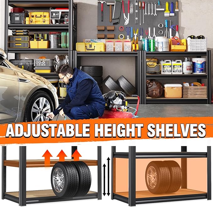 71" H-28 W-12 D Garage Shelving