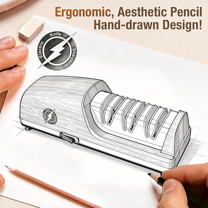 Replaceable Sharpener Electric Knife Sharpener, 3-Stage