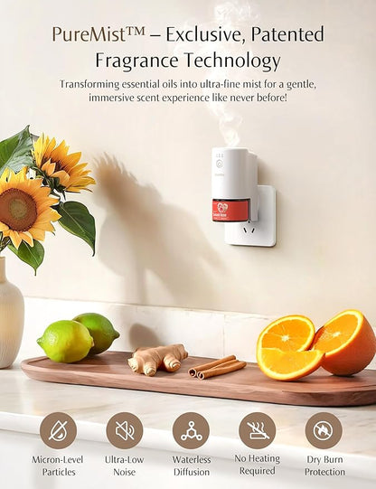 SF101S Pro Smart Waterless Essential Oil Diffuser, Plug in Aromatherapy