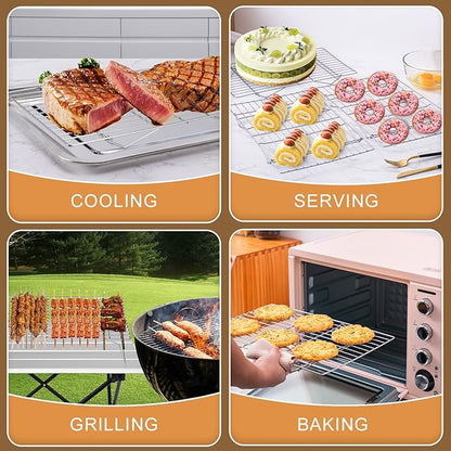 Cooling Rack for Baking 3 Tiers, Stainless Steel Baking Cooking Cooling Racks